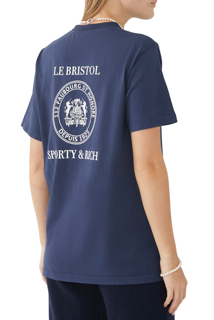 Sporty & Rich x Le Bristol Paris Crest Seal T-Shirt